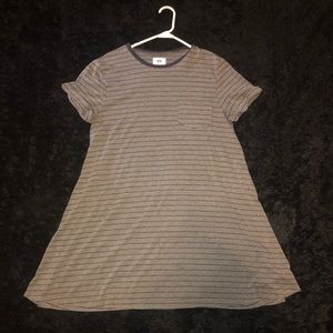 Rue 21 x Sadie Robertson grey/blue striped dress